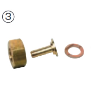 パーパス　ZQJTY　ガス給湯器 部材 配管用部材 ホースニップル LHアダプター7B×1/2(50) [◎]