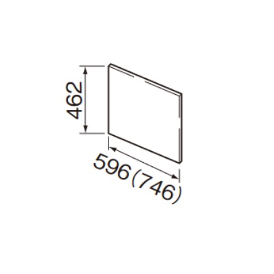 クリナップ　RM-60HK　化粧幕板 平型レンジフード用幕板 レンジフード色(ブラック) 対応機種60HA/60HB [♪△]