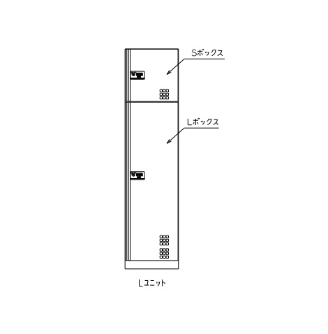 ダイケン TBX-D3L 宅配ボックス 共有仕様 前入れ前出し スチール扉(ステンカラー) Lユニット 機械式ダイヤル錠 屋内仕様 ♪｜住宅設備機器のcoordiroom
