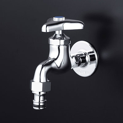 楽天市場】水栓金具 KVK K124SPZ 屋外ホース接続ニップル付二口横水栓