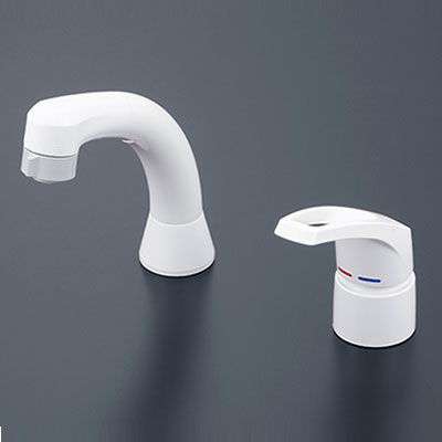 水栓金具 KVK KM8007A 洗面用シングルレバー(湯側回転角度規制)|住宅設備機器のcoordiroom