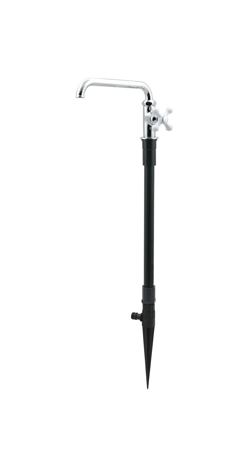 カクダイ/GAONA/ガオナ GA-RG017 移動水栓柱 ブラック 黒系 525mm 水道柱 水栓スタンド ガーデン 庭 屋外 おしゃれ 受注生産§