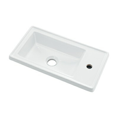 洗面所 カクダイ　493-154　角型手洗器 陶器製 [♪■]