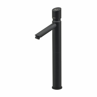 水栓金具 カクダイ　716-314-D　自閉立水栓(スーパートール) マットブラック [■]｜住宅設備機器のcoordiroom