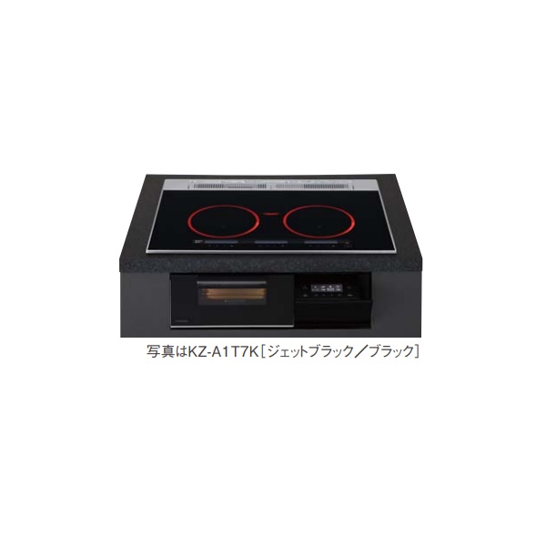 パナソニック KZ-A1T7K IHクッキングヒーター ビルトインタイプ 幅75cm Aシリーズ 3口 トップ：ジェットブラック｜住宅設備機器のcoordiroom