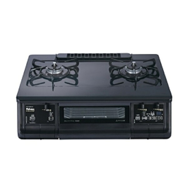 パロマ PA-380WA-L ガスコンロ 左強火力 every chef(エブリシェフ) 幅59cm 水なし両面焼きグリル スマートな黒