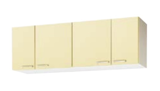クリナップ 【WTAY-150 イエロー】 木キャビキッチン さくら ショート吊戸棚 可動棚板1段 間口150cm ♪|住宅設備機器のcoordiroom