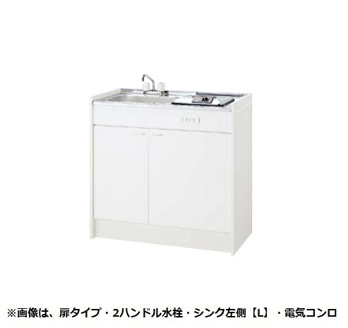 クリナップ 【LK105T(タイプ)R+IHヒーター(200V)+スペーサー】 ミニキッチン ハーフ シングルレバー水栓 シンク右 間口105cm 奥行50cm 高さ85cm 受注品 [♪△&sect;]｜住宅設備機器のcoordiroom