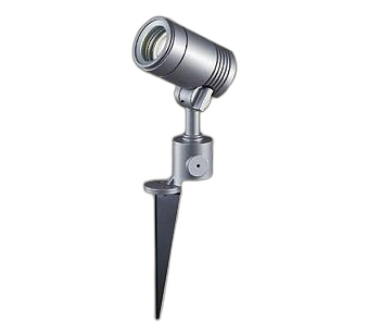 大光電機(DAIKO) LZW-93870LSW アウトドア スポットライト 非調光 電源内蔵 電球色 LED スパイクタイプ 防雨形 シルバーサテン