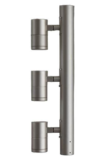 大光電機(DAIKO) LLP-7114LUM アウトドアライト ポールスポットライト 調光(調光器別売) 電球色 灯具本体 3灯用 LED内蔵 ポール別売 防雨･防湿型 ステンカラー