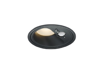 コイズミ照明 AD1284B27 ダウンライト φ100 非調光 電球色 高気密SB 人感センサ 高演色R+ 防雨型 マットブラック