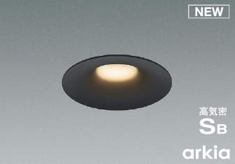 コイズミ照明　AD1176B27　ダウンライト 埋込穴φ100 調光 調光器別売 LED一体型 電球色 防雨･防湿型 高気密SB arkia マットブラック