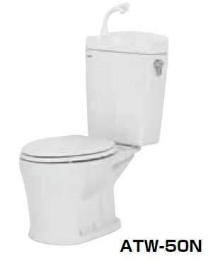 簡易水洗便器 ネポン　ATW-50BN　プリティーナ エロンゲート 便座なし 手洗栓付 ホワイト [♪■] 【関東限定】｜住宅設備機器のcoordiroom