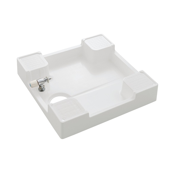 SANEI/三栄水栓 H5410KS-W-640 洗濯機用品 洗濯機パン 洗濯機パン(洗濯機用水栓付) ホワイト