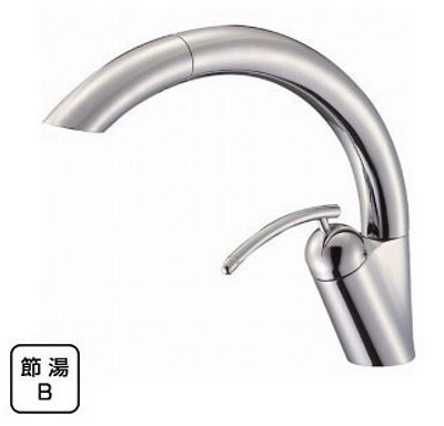 水栓金具 三栄水栓　K8790JV-13　シングルワンホールスプレー混合栓 [〒]