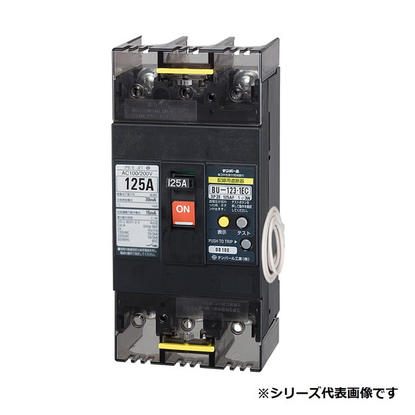 テンパール工業　BU12301EC10SV　配線用遮断器 単3中性線欠相保護付 125AF 3P2E 100/200V 100A 裏面形 過電圧検出リード線付 ※受注生産品 [§]