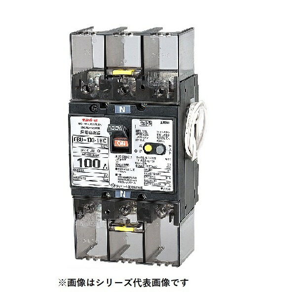 テンパール工業　U10301KC6100LV　漏電遮断器 単3中性線欠相保護付 OC付 表面形 100AF 3P2E 100/200V 60A 100mA｜住宅設備機器のcoordiroom