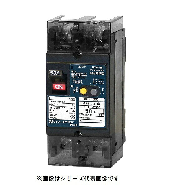 テンパール工業　52KC1515　漏電遮断器 Kシリーズ 分電盤協約形サイズ OC付 表面形 50AF 2P2E 100-200V 15A 15mA｜住宅設備機器のcoordiroom