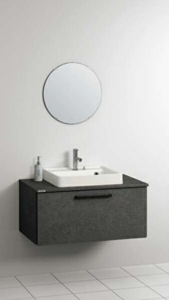クリナップ [ミラー (丸形ミラー)M-0501BVMNN + コンポタイプ BBVH090CWNWBRCRRB ] 間口90cm エルヴィータ チャコール 受注生産品&sect;♪｜住宅設備機器のcoordiroom