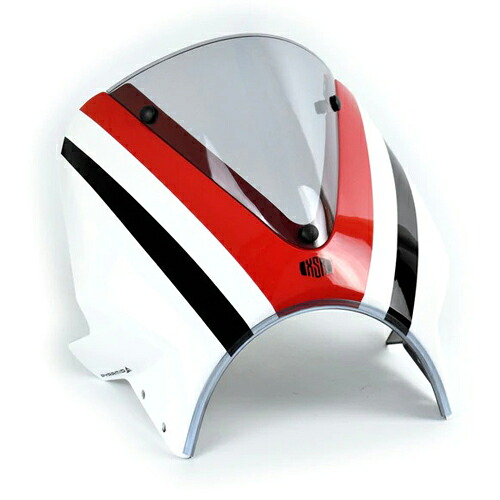 XSR900 XSR700 カウルスクリーン 【PYRAMID】 White/Red/Black