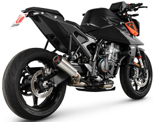 990 DUKE 2024- 【SCORPION】（スコーピオン） RED POWER スリップオン ステンレス