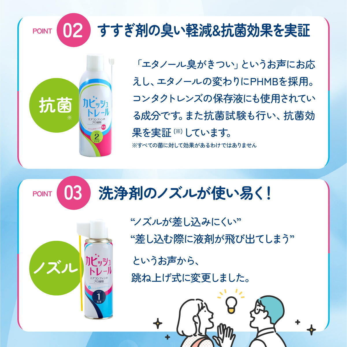 コパ公式】 カビッシュトレール エアコンファン洗浄剤 1台分 エアコン 