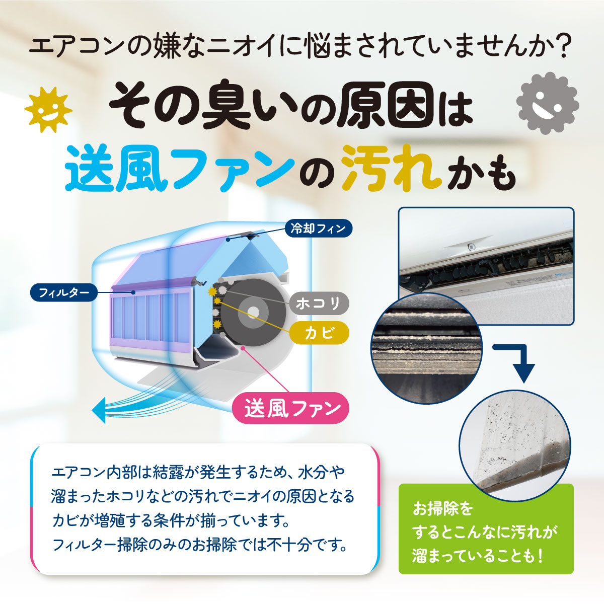 コパ公式】 カビッシュトレール エアコンファン洗浄剤 1台分 エアコン 