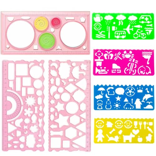 楽天市場】テンプレート 製図 定規 ステンシルシート 7点セット