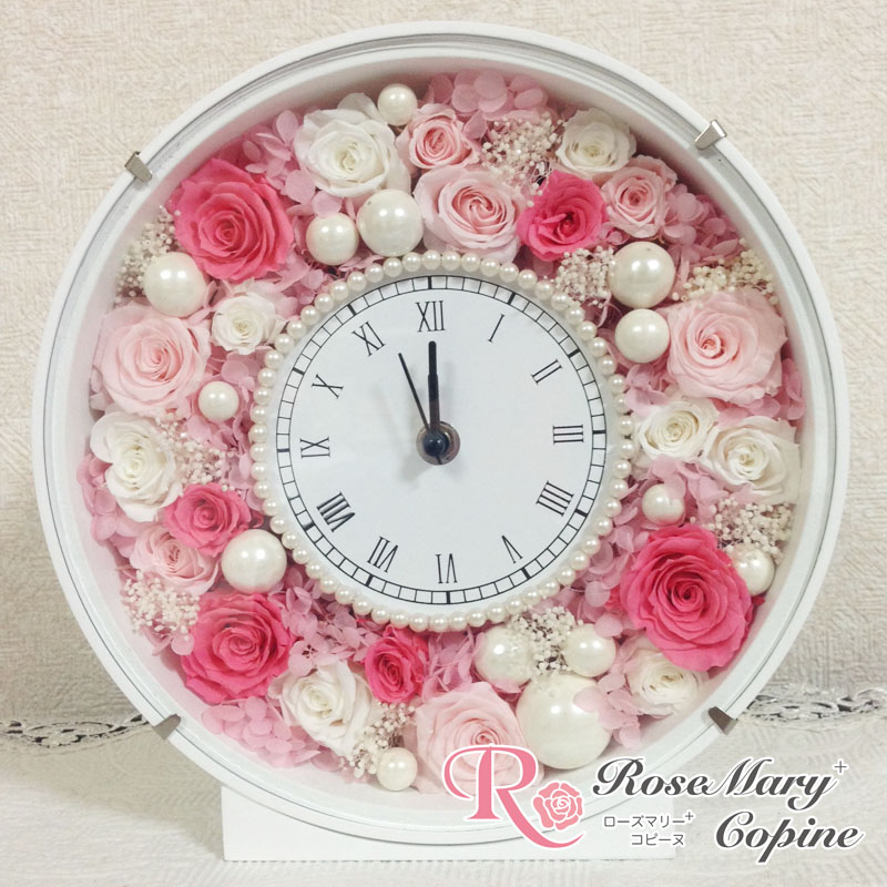 楽天市場】アミファ/花時計 正方形 白/f618801 花器、リース 花器