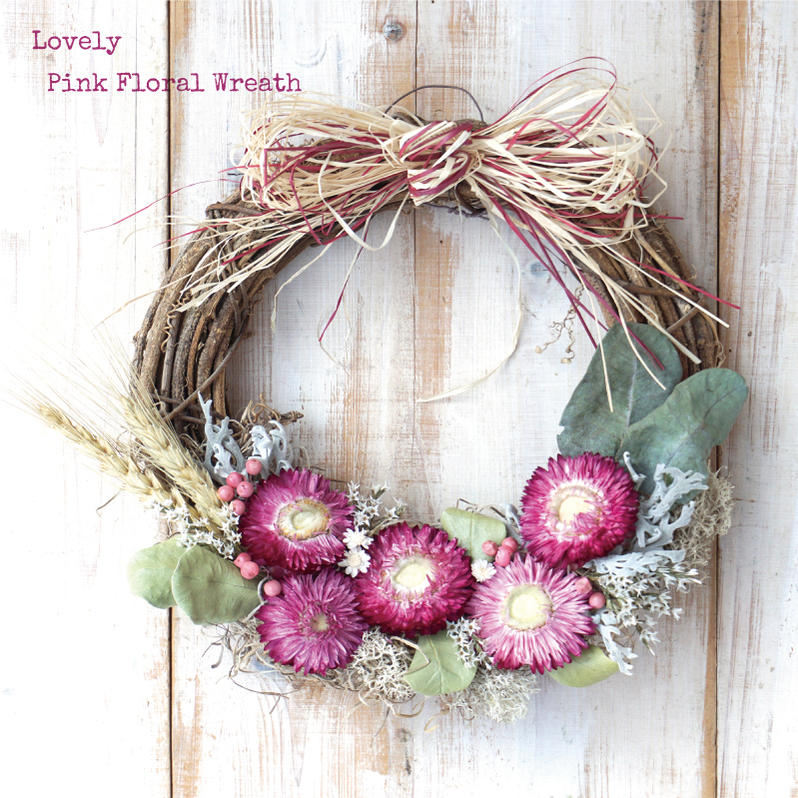 楽天市場 ヘリクリサムのドライフラワーリース Lovely Flower Wreath Coppe Craft Workshop