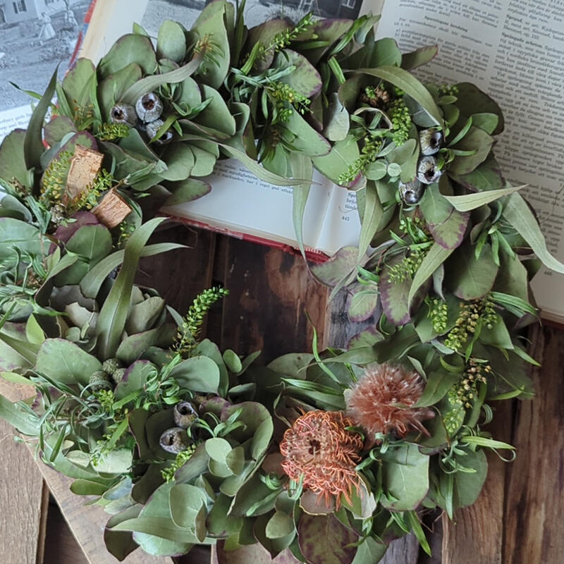 楽天市場】ミモザ スワッグ リース 玄関飾り ドライ 玄関 セミオーダー