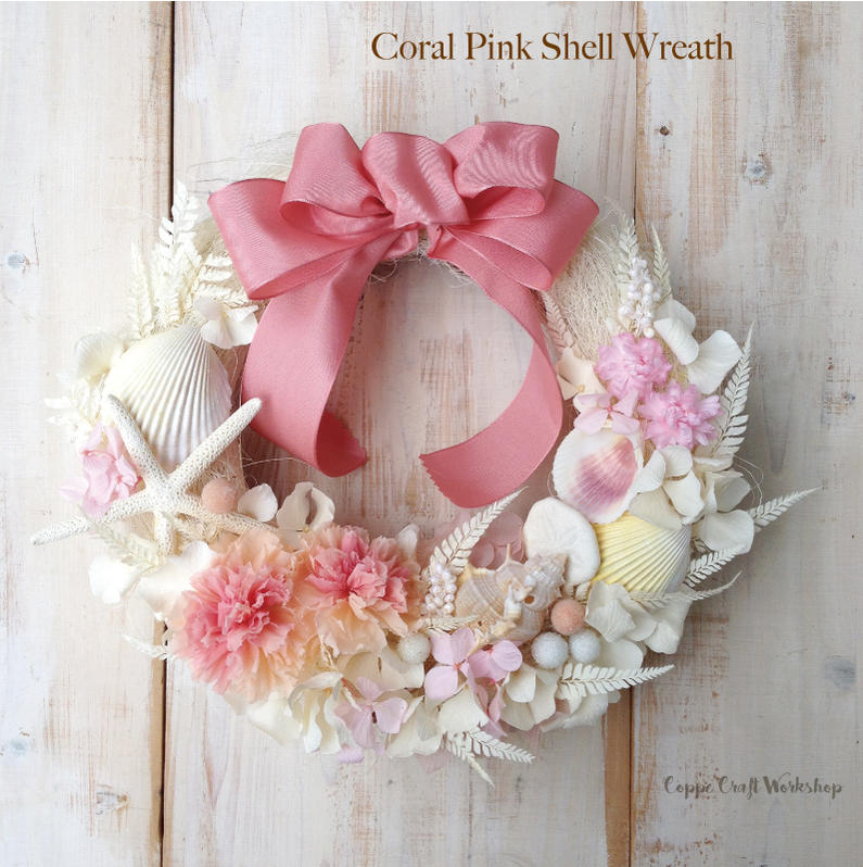 楽天市場】ドライフラワー リース 【ポセイドンの王冠】 シェルリース