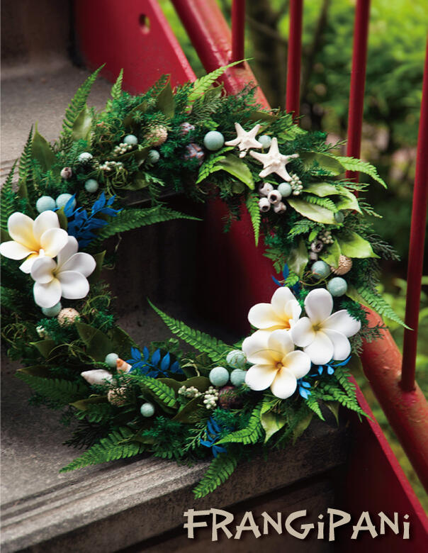 楽天市場】ドライフラワー リース オシャレ 玄関 【プルメリアの誘惑 M