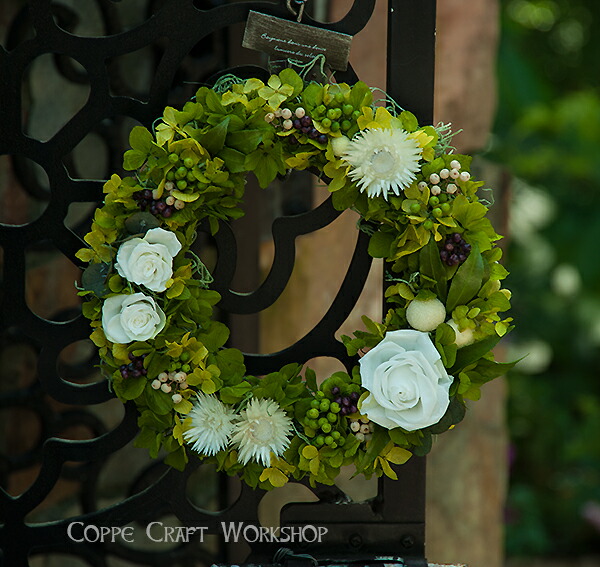 楽天市場】シェルリース サマーリース 玄関 プリザーブドフラワー