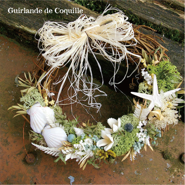 楽天市場】シェルリース サマーリース 玄関 プリザーブドフラワー