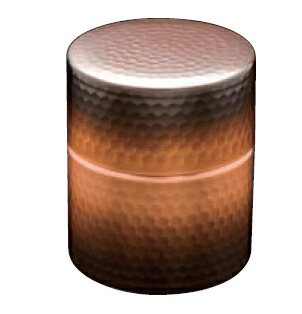 茶筒（小）銅 赤銅色完成 貨物輸送無料 COPPER100 新光金属元素 新光堂