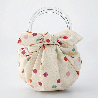 楽天市場 風呂敷バッグ むす美いちごバッグ リング付 モダンガールこんぺいとうベージュ 70cm 風呂敷 バック トートバッグ 苺バッグ いちご バッグ 和雑貨 和 和柄 母の日 のレン