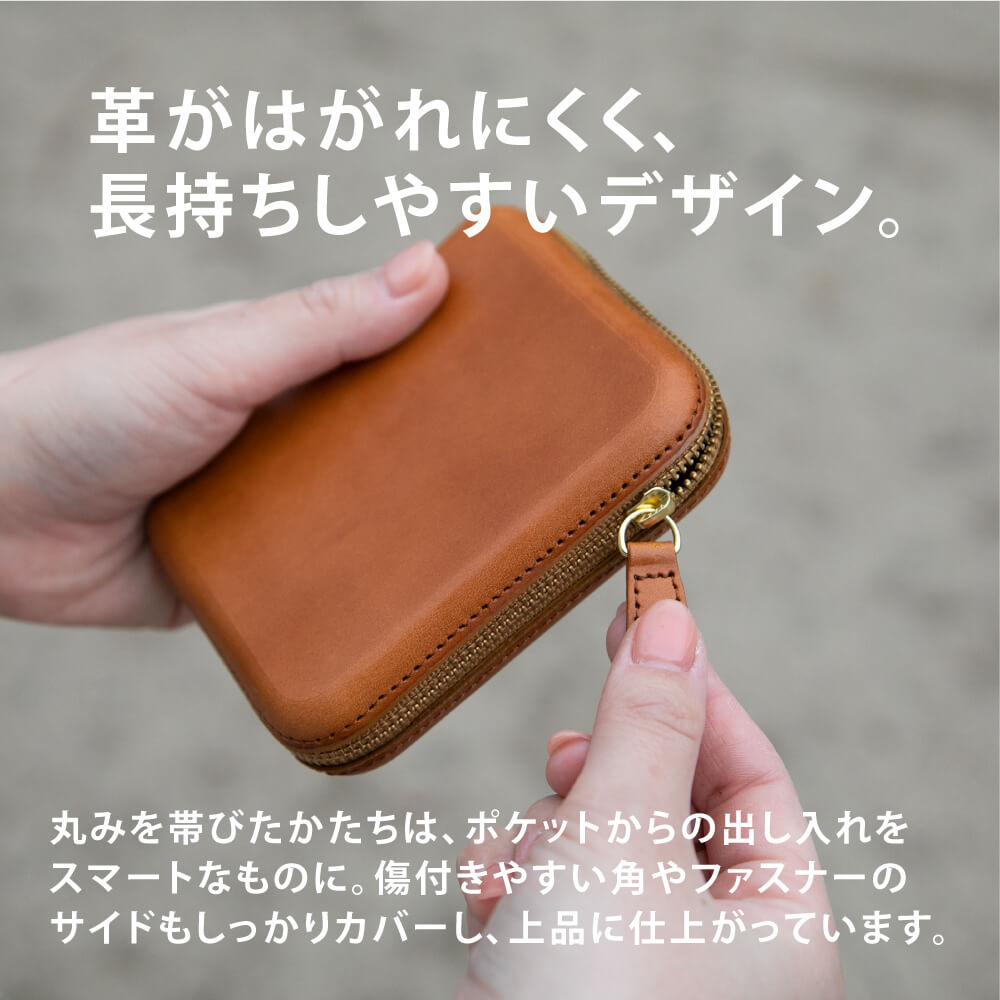 注目 財布 メンズ 二つ折り 薄い ジップウォレット 牛ヌメ革 日本製 colm design ラウンドファスナー 二つ折り財布 スリム スマート  ミニマム スタイリッシュ レザー カード 小銭入れ コインケース キャッシュレス impregnacija5m.rs