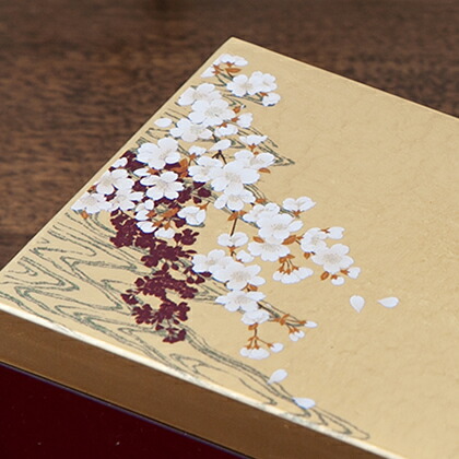 楽天市場 4 15迄pt10倍 桜に流水 箔アクセサリーbox アクセサリー ケース 収納 ボックス 桜 かわいい 金箔 金沢箔 綺麗 桜に流水 ギフト 贈り物 プレゼント 母の日 のレン