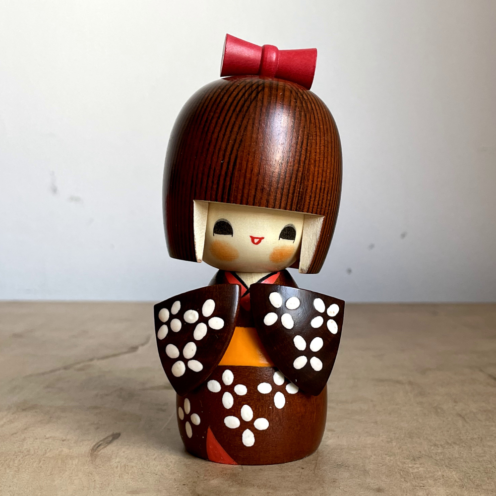 創作こけし 渡辺正雄 寒椿A 42cm KOKESHI DOLL W...+rubic.us