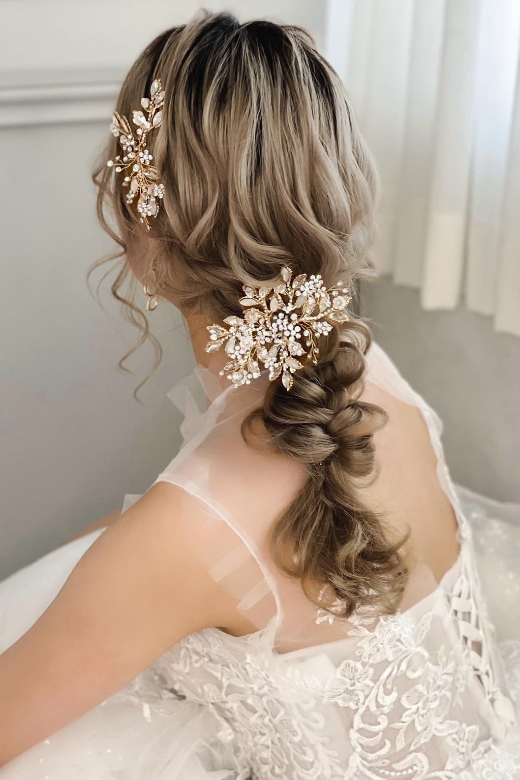 【ウェディング ブライダル 花嫁 ヘッドアクセ】【ヘッドドレス】ヘッドドレス×ヘアピンセットsilver/gold ブライダルヘッドドレス ≪HDP-27≫【結婚式 アクセサリー ヘッドコサージュ】【前撮り 披露宴 二次会 ブライダルアクセサリー】