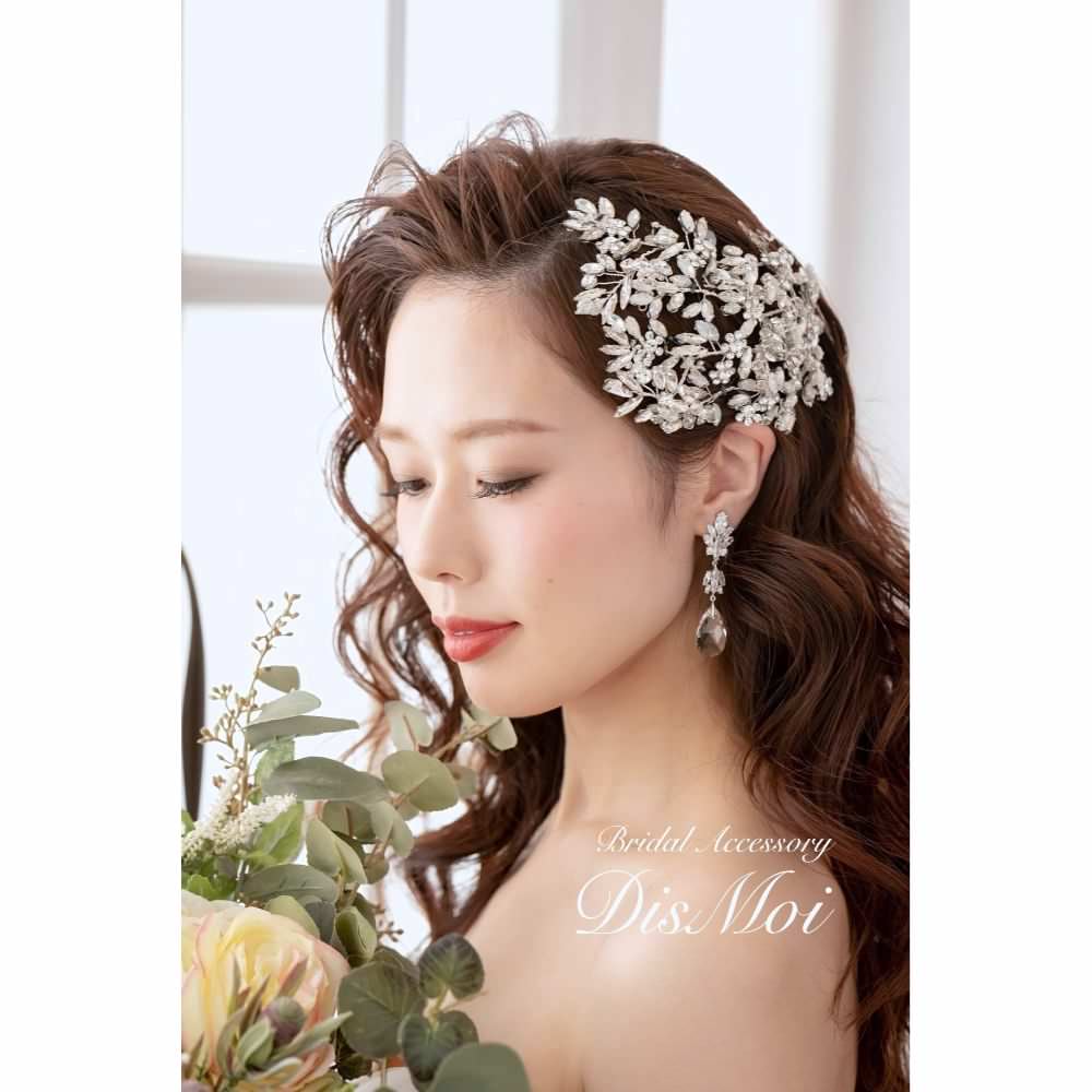 【ウェディング ブライダル 花嫁 ヘッドアクセ】【ヘッドドレス】 ブライダルヘッドドレス ≪HD-20≫【結婚式 アクセサリー ヘッドコサージュ】【前撮り 披露宴 二次会 ブライダルアクセサリー】