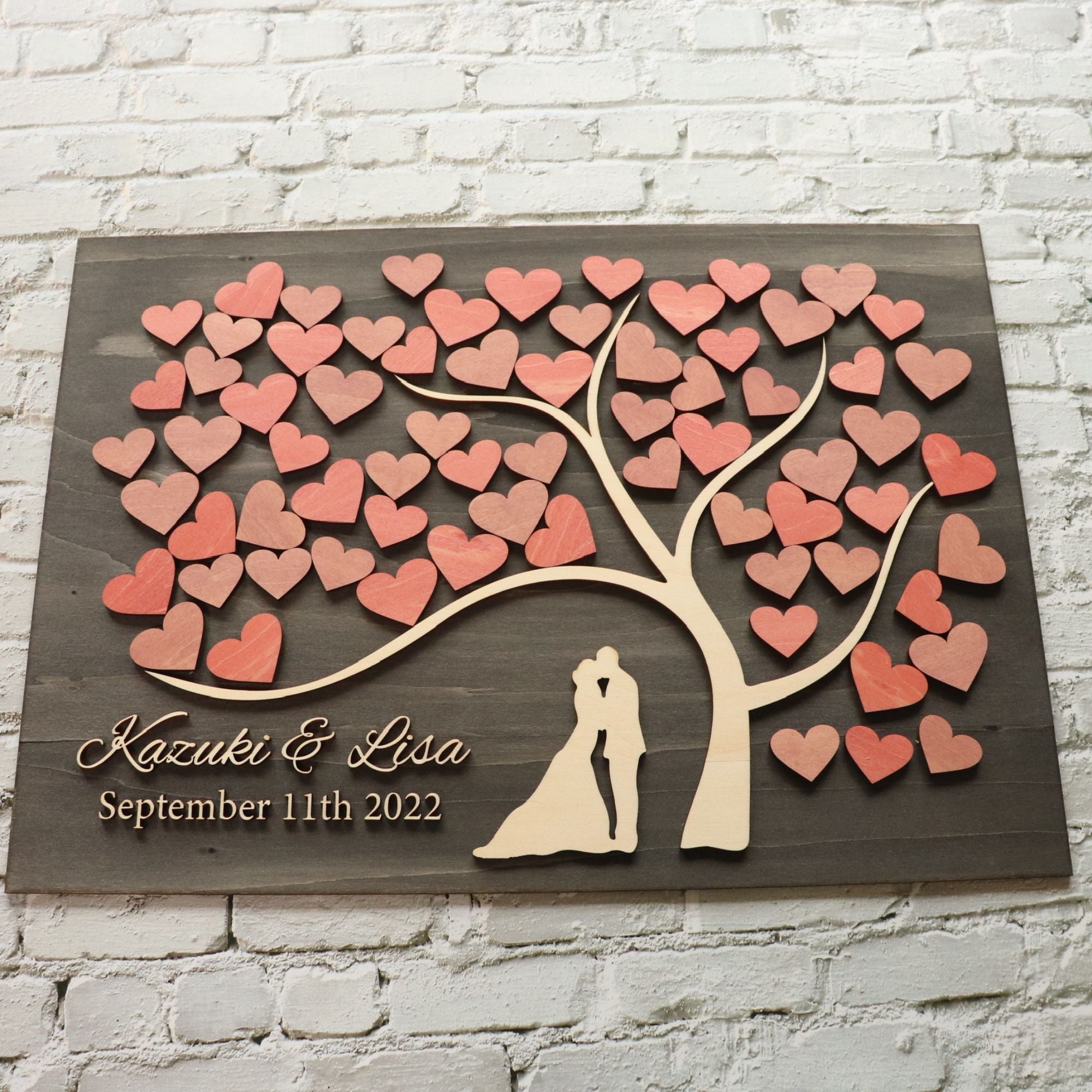 【結婚証明書】樹の下 ハート型【結婚式 ギフト ウェルカムボード オーダーメイド】