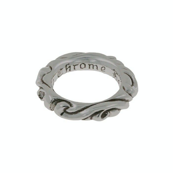 CHROME HEARTS クロムハーツ リング スクロールバンド サイズ:7
