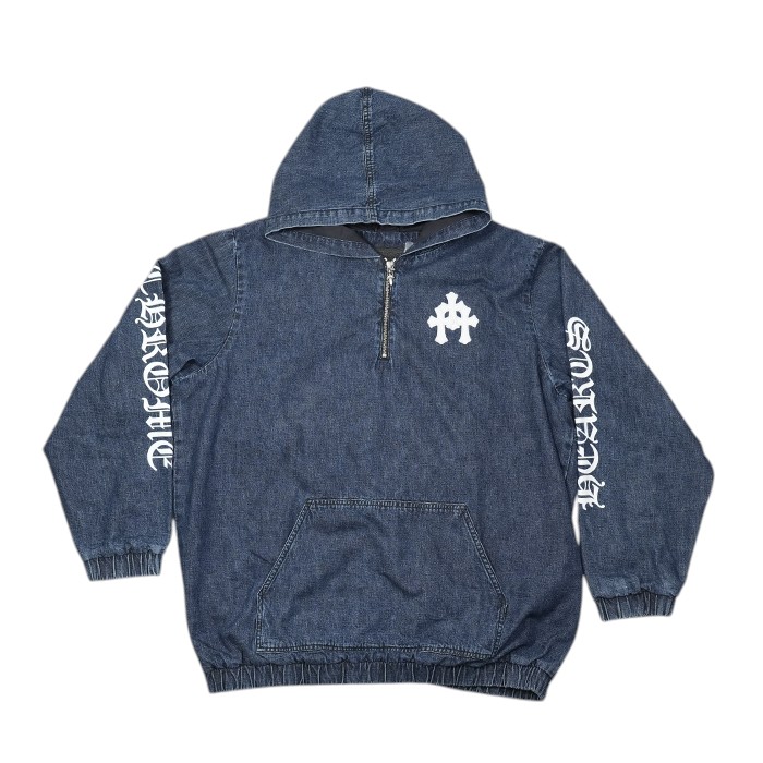 CHROME HEARTS パーカー 袖フローラルホースシュープリント 袖フローラルバックホースシュープリントジップアップパーカー
