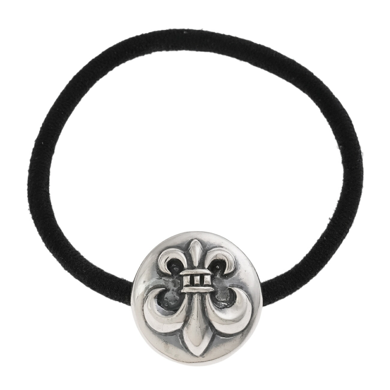 【マラソン中8%OFFクーポン！】クロムハーツCHROME HEARTS BSフレアヘアゴム BS FLUER HAIRBAND 【シルバーコンチョ】シルバー925 メンズ レディース 人気 正規品 中古