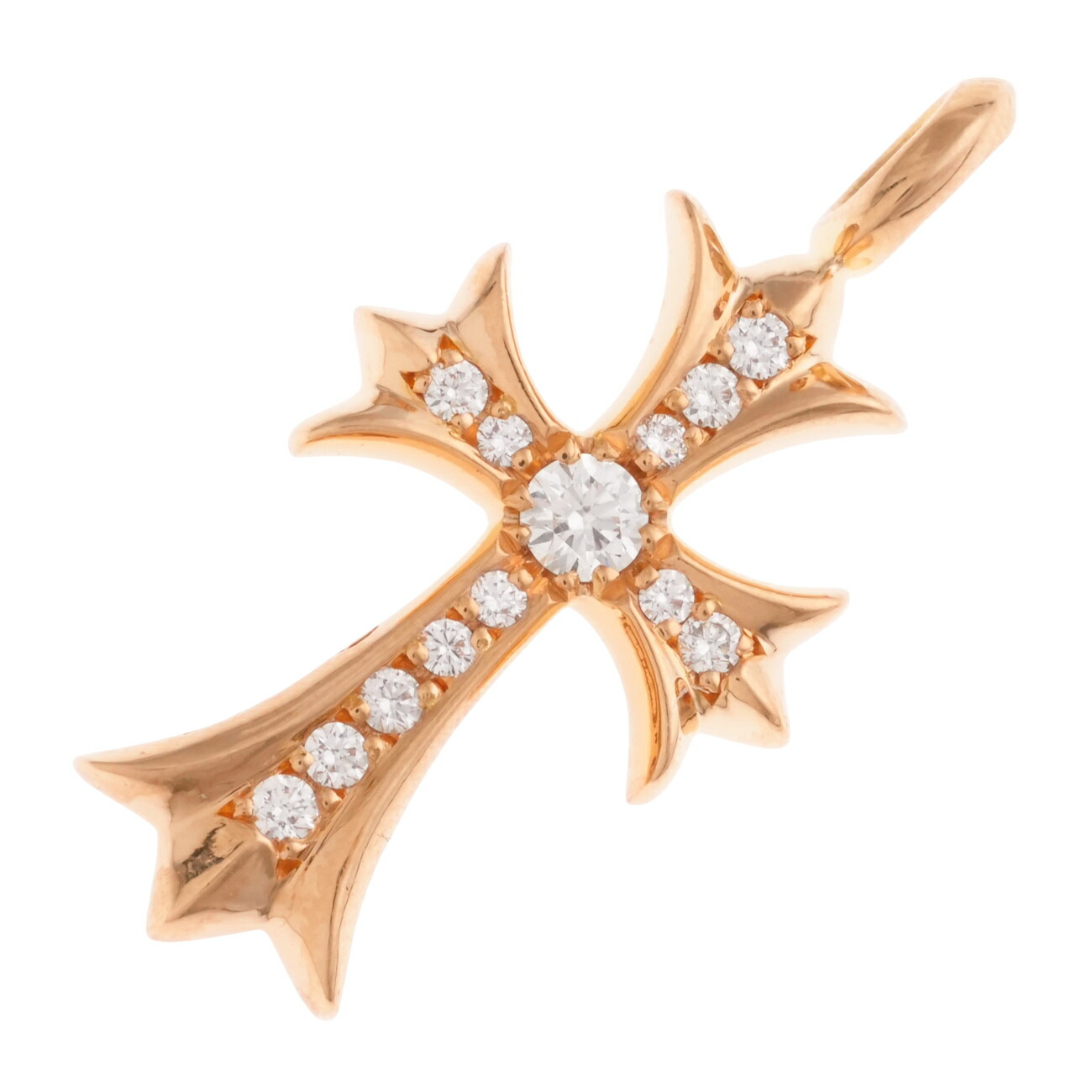 楽天市場】CHROME HEARTS 22K TINY E CROSS DOUBLE SIDE DIAMOND