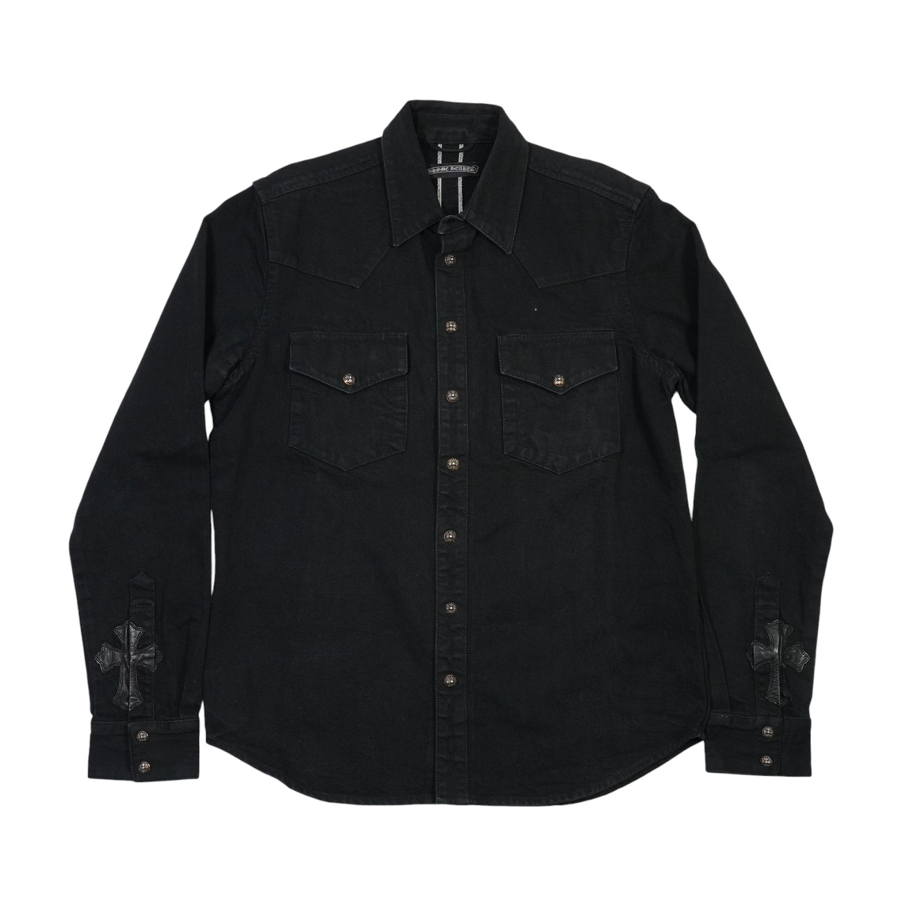 クロムハーツ ブラックデニム ウエスタンシャツ オールド 楽天市場】CHROME HEARTS LARGE BLACK DENIM SHIRT クロムハーツ