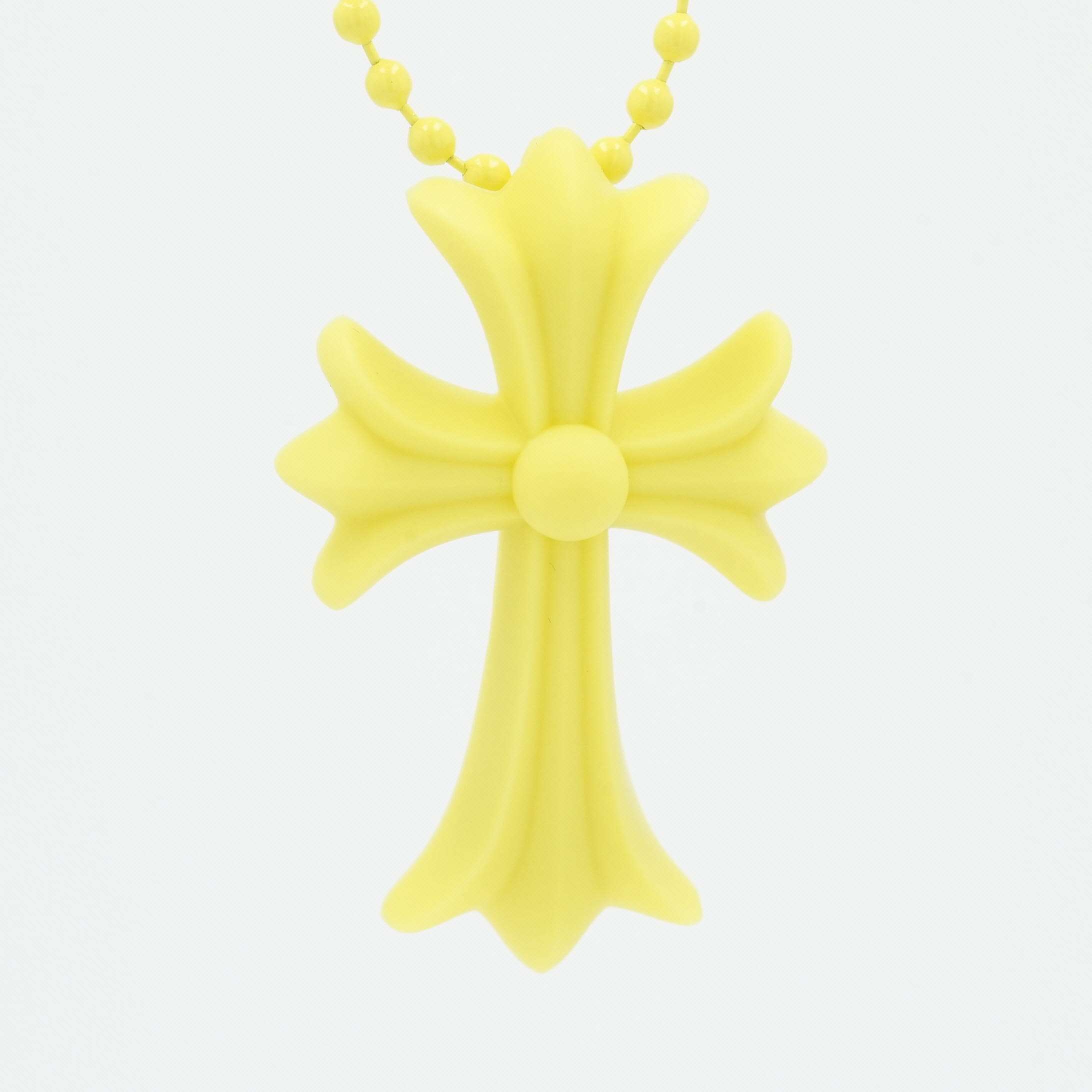 【マラソン中8%OFFクーポン！】クロムハーツ(chrome hearts) ラバースモールCHクロス RUBBER SML CH CROSS 【シリコンネックレストップ ペンダント】イエロー アクセサリー シルバー925 メンズ レディース 人気 正規品 中古 52,800円