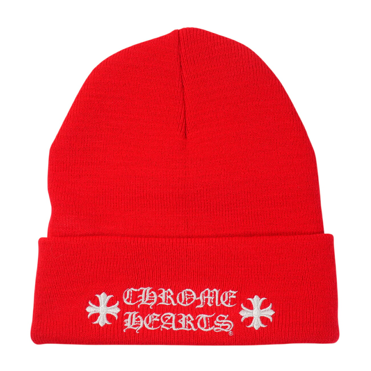 クロムハーツ(chrome hearts) ロゴ刺繍 【ニット帽/ビーニー/WATCH CAP】【レッド】【新品】 SIZE:ONE|CORNER ONLINESTORE